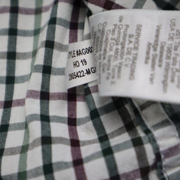 J. Crew Mens Long Sleeve Shirt Flex Washed  Green/White Plaid Size M - Picture 10 of 13